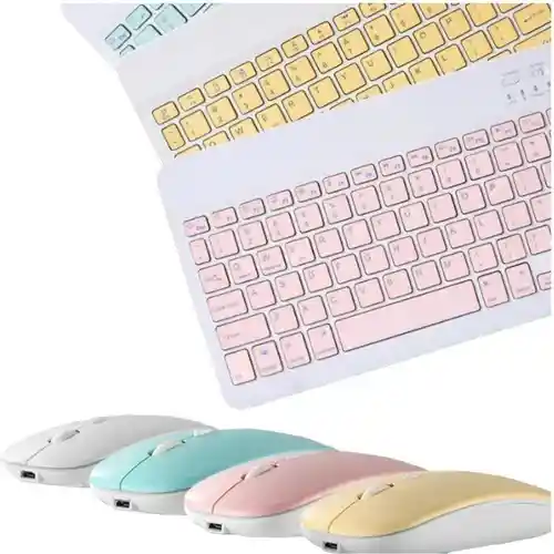 Combo Teclado Y Mouse Inalámbrico Colores Varios Tor-81