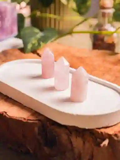 Mini Punta De Cuarzo Rosa