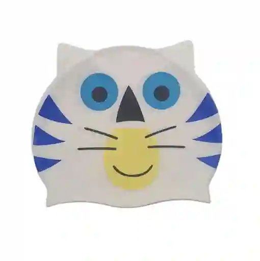 Gorro Natación Silicona Para Niño / Niña - Gato Blanco