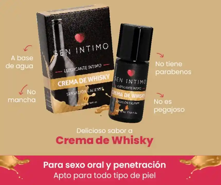 Lubricante Caliente Crema De Whisky Sen Intimo 30ml