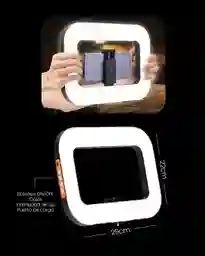 Aro De Luz Rectangular Estabilizadora Tres Tonos Recargable