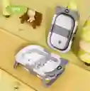 Tina Bañera Plegable Bebe Gris Con Desague Termometro Y Cojin