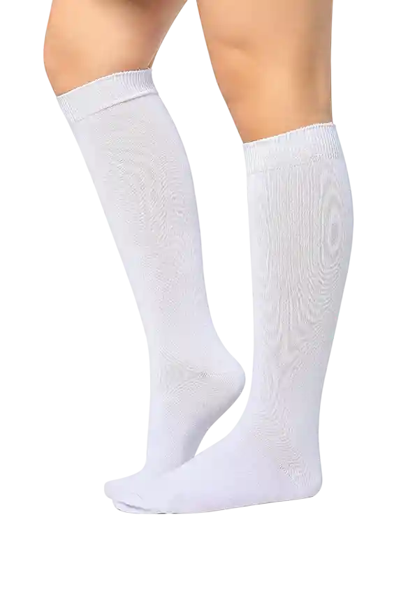 Medias Escolares Blanca Para Niña Talla :8-10