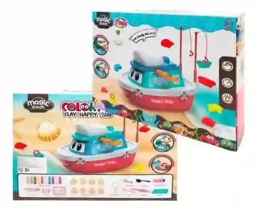 Set Plastilina Barco Pesquero Juguetes Didactico Sensorial