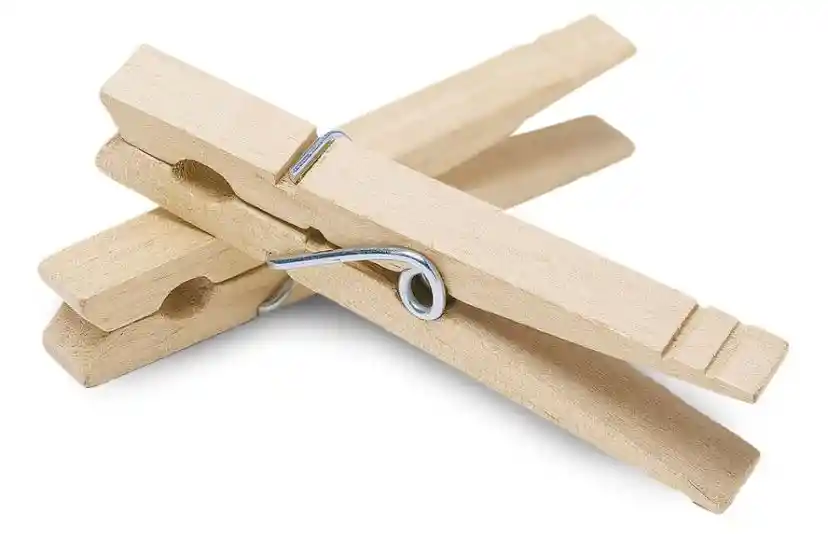 Ganchos Pinzas De Ropa Bamboo Orgánicos Ropa Organizar 20 Und