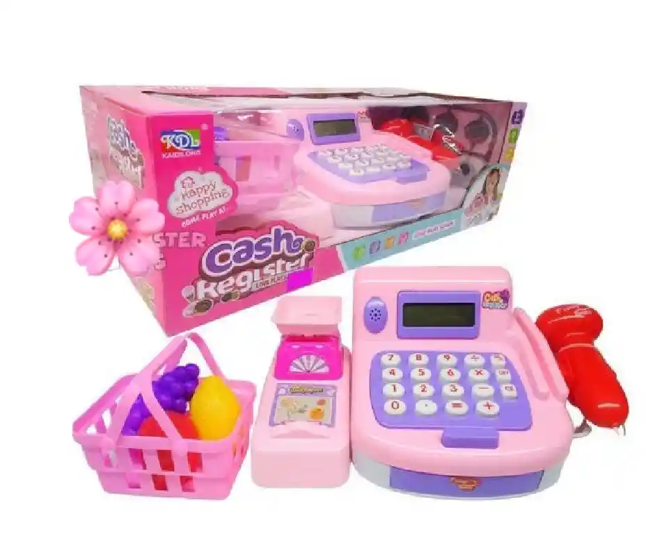 Caja Registradora De Juguete Supermercado Compras Para Niñas