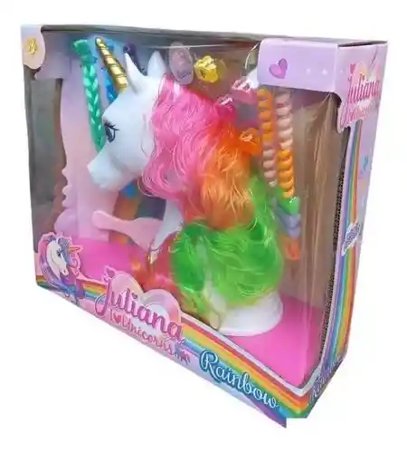 Cabeza Unicornio Pony Estilista Peinados Trenza Niñas