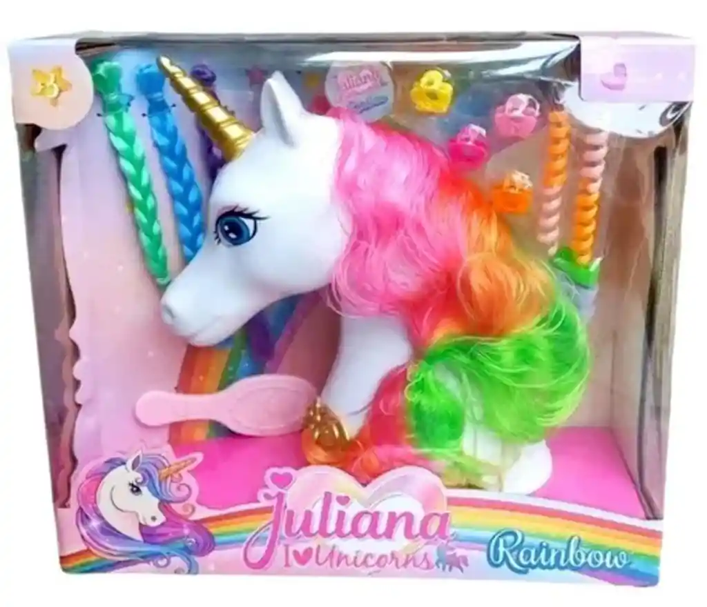 Cabeza Unicornio Pony Estilista Peinados Trenza Niñas