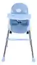 Silla Comedor Bebe 4 En 1 Azul Juguetes Doble Bandeja Booster