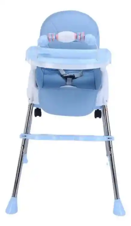 Silla Comedor Bebe 4 En 1 Azul Juguetes Doble Bandeja Booster