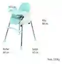 Silla Comedor Bebe 4 En 1 Verde Juguetes Doble Bandeja Booster