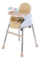 Silla Comedor Bebe 4 En 1 Beige Juguetes Doble Bandeja Booster