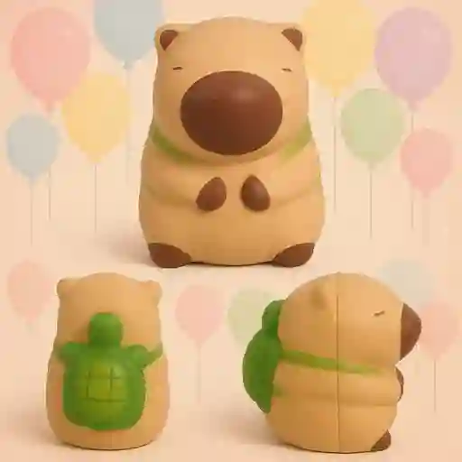Tierno Squishy Capibara Maletín Tortuga Antiestrés