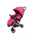 Coche Paseador Bebe Barra Reversible Rosa Juguete Mosquitero