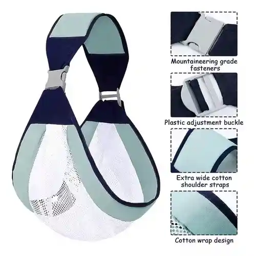 Cargador Fular Soporte Porta Bebes Transpirable Ajustable