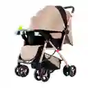 Coche Paseador Bebe Barra Reversible Beige Juguete Mosquitero