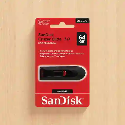 Memoria Usb Sandisk Cruzer Glide 3.0 | 64gb Alta Velocidad