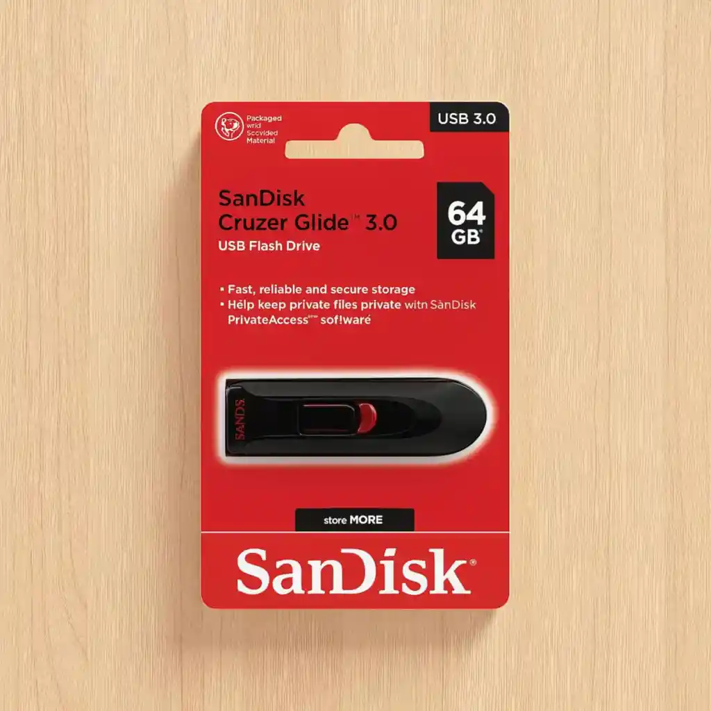 Memoria Usb Sandisk Cruzer Glide 3.0 | 64gb Alta Velocidad