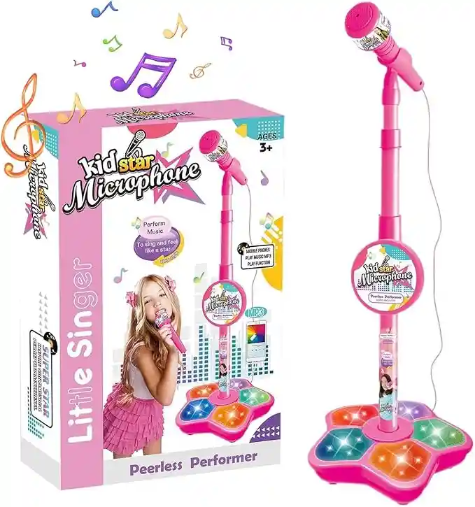 Karaoke Juguete Microfono Niña O Niño Luces Musica Mp3