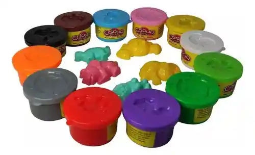 Set 12 Plastilinas Niños Moldeable Didáctica Figura