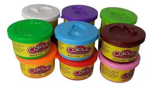 Set 12 Plastilinas Niños Moldeable Didáctica Figura