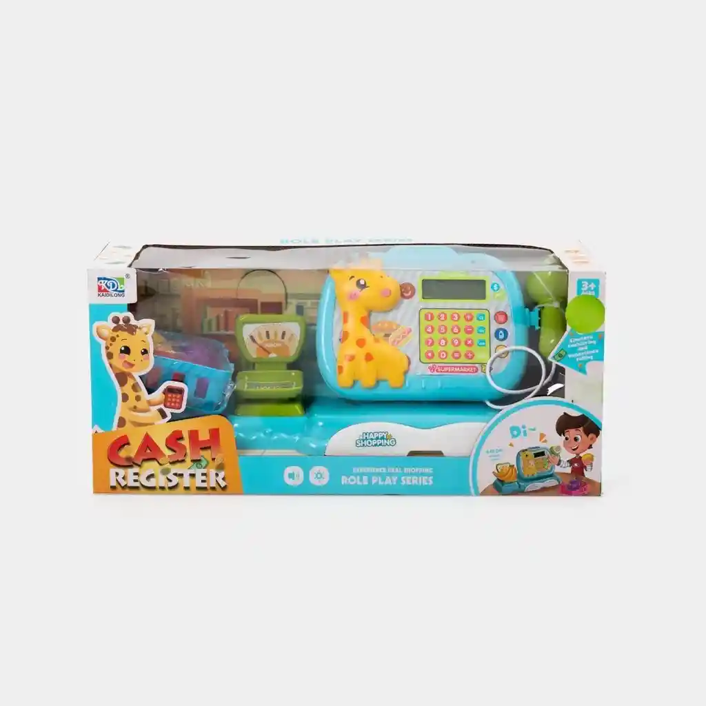 Caja Registradora Mini Niños Juguete Con Luz Y Sonido Jirafa