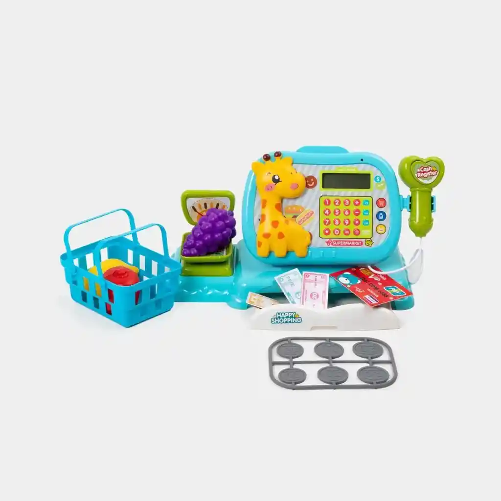 Caja Registradora Mini Niños Juguete Con Luz Y Sonido Jirafa