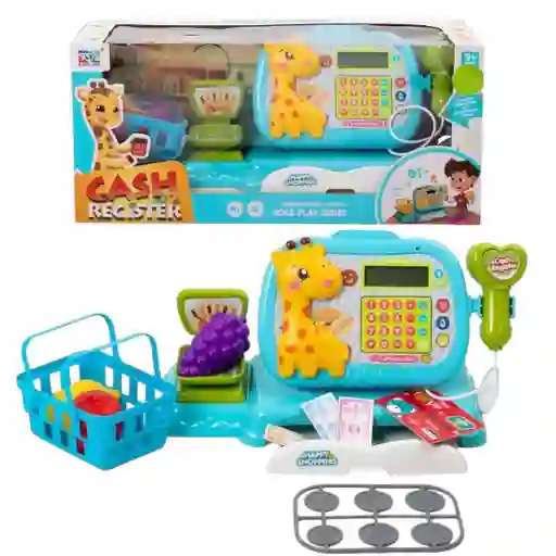 Caja Registradora Mini Niños Juguete Con Luz Y Sonido Jirafa