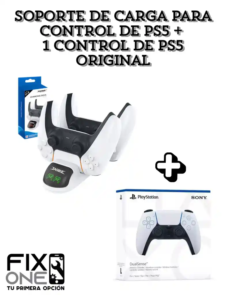 Soporte De Carga Para Control De Ps5 + 1 Control De Ps5 Original