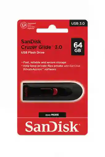 Memoria Usb Sandisk Cruzer Glide 3.0 | 64gb Alta Velocidad