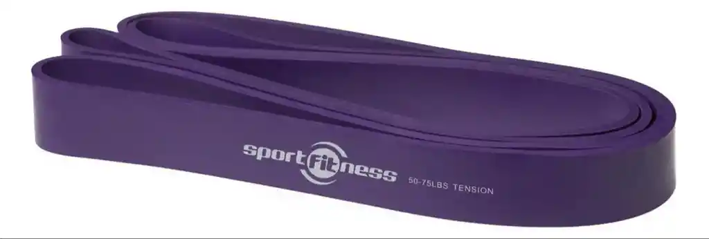 Banda De Poder Elástica Morada Sportfitness 50/75 Lb Tension Color Morado