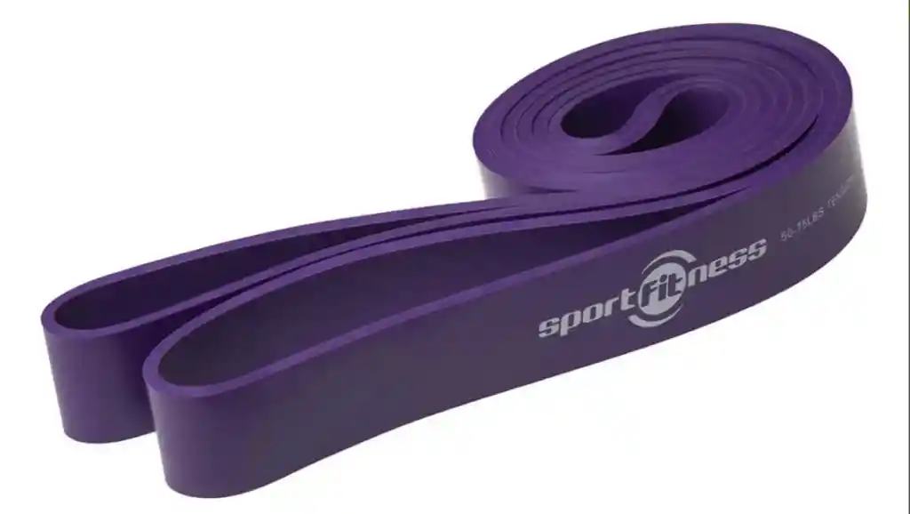 Banda De Poder Elástica Morada Sportfitness 50/75 Lb Tension Color Morado