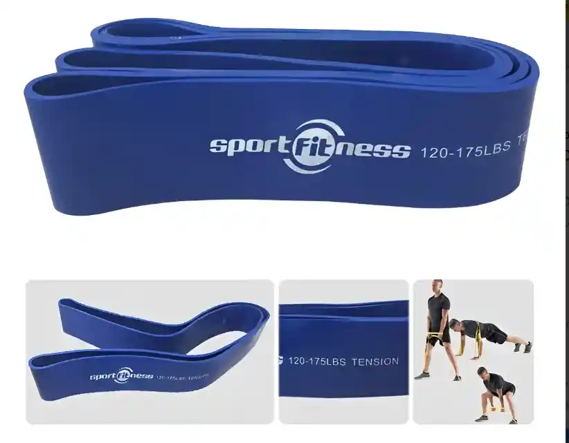 Banda De Poder Elástica Azul 120-175 Lb Tensión 4.5mm