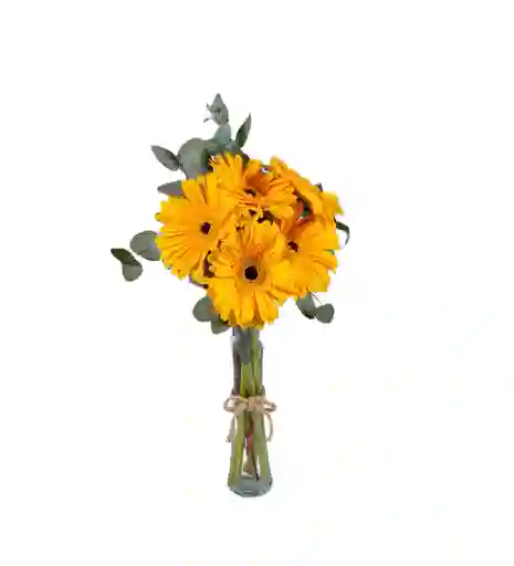 Gerberas Amarillas En Jarron