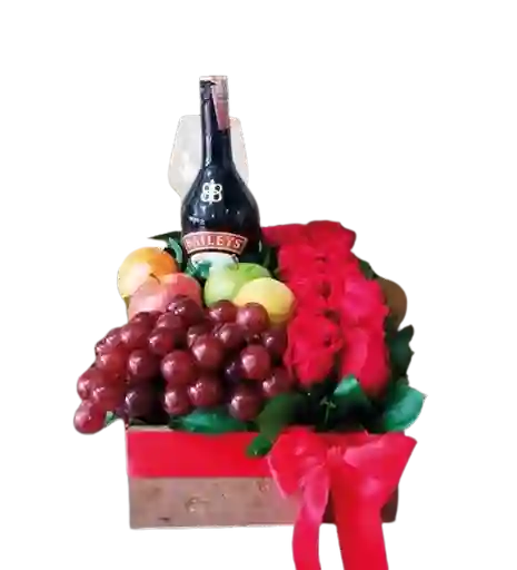 Frutas, Rosas Y Baileys En Caja