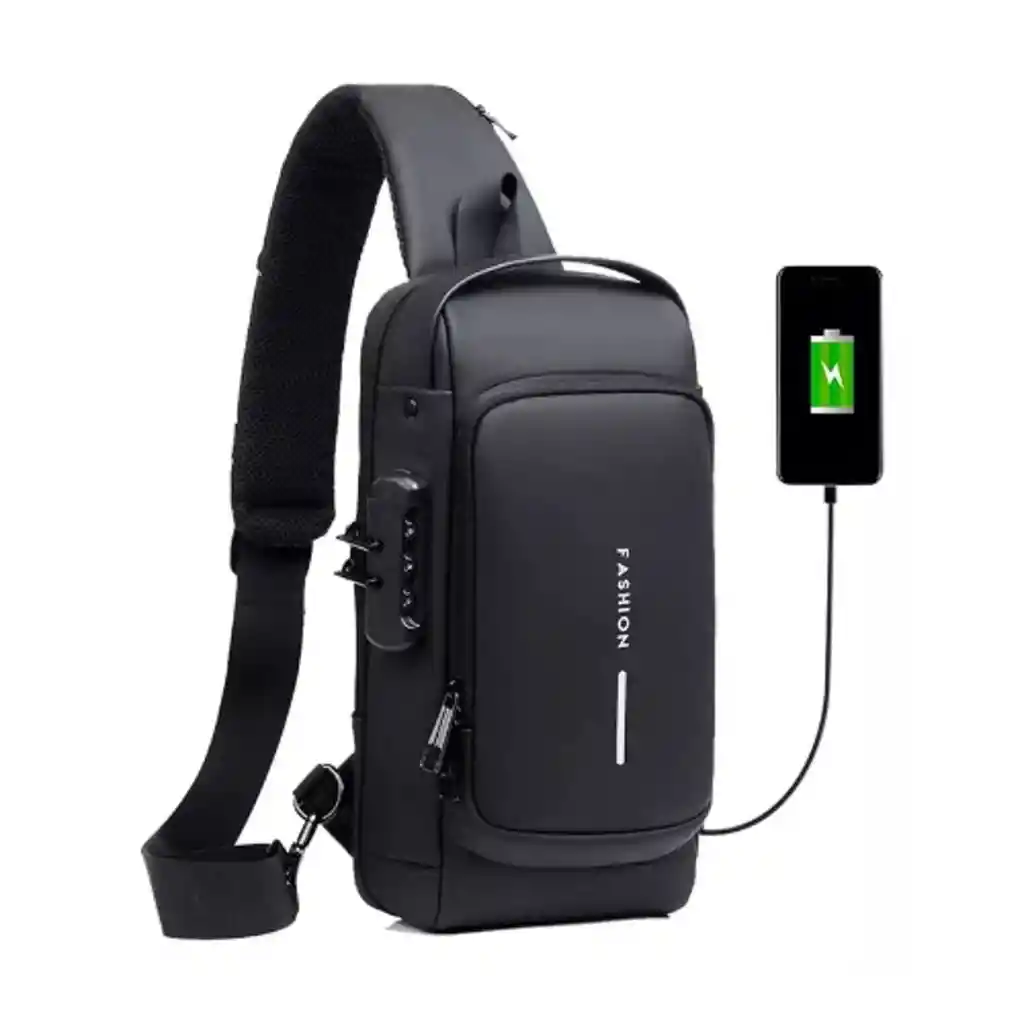 Bolso De Hombro Usb Antirrobo Multifunción Unisex