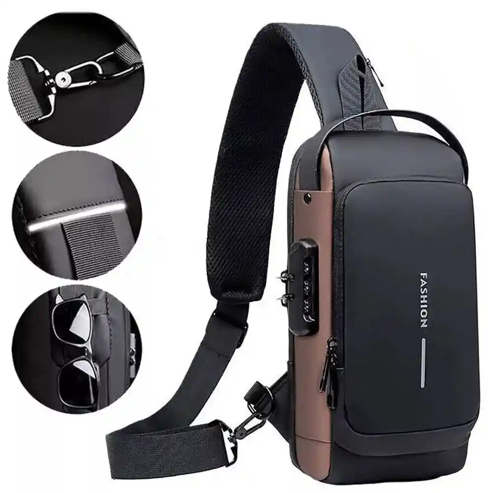 Bolso De Hombro Usb Antirrobo Multifunción Unisex