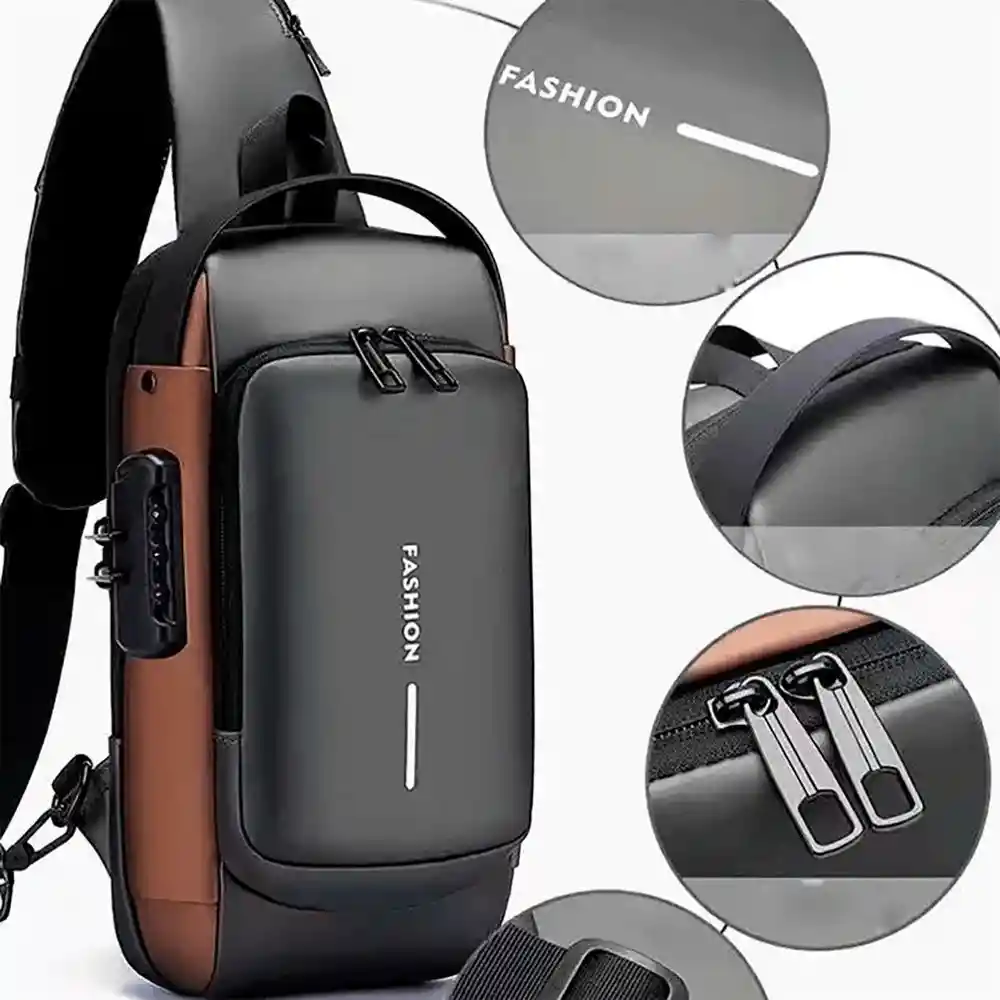 Bolso De Hombro Usb Antirrobo Multifunción Unisex