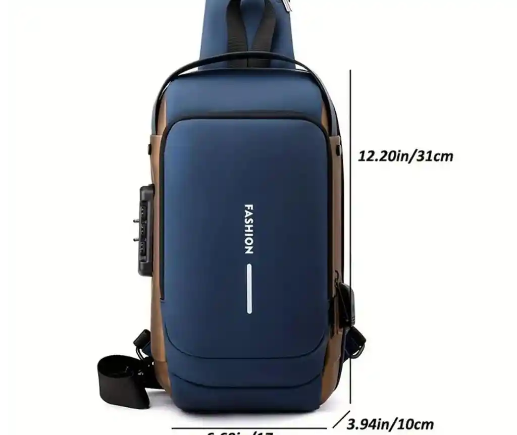 Bolso De Hombro Usb Antirrobo Multifunción Unisex