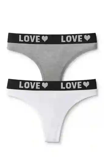 Dos Pantys Hilo En Algodon Talla
