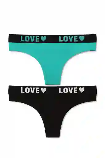 Dos Pantys Hilo En Algodon Talla
