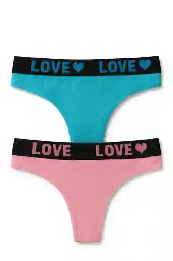 Dos Pantys Hilo En Algodon Talla