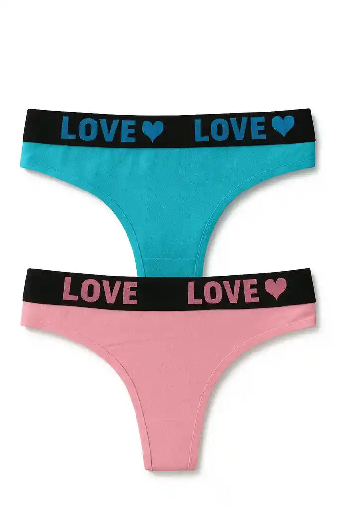 Dos Pantys Hilo En Algodon Talla