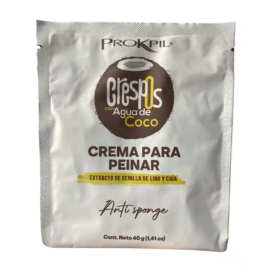 Crema Para Peinar Crespos Con Agua De Coco Prokpil