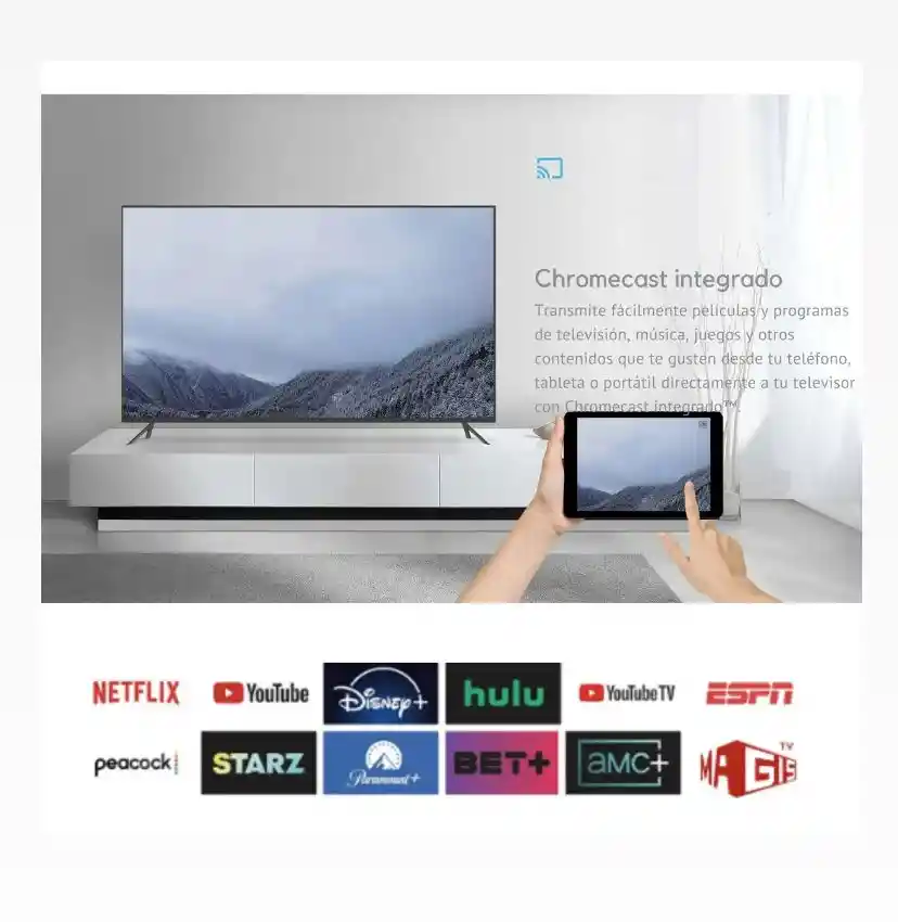 Watch Onn 4k Streaming Tv Color Negro Tipo De Control Remoto De Voz / Smar Tv