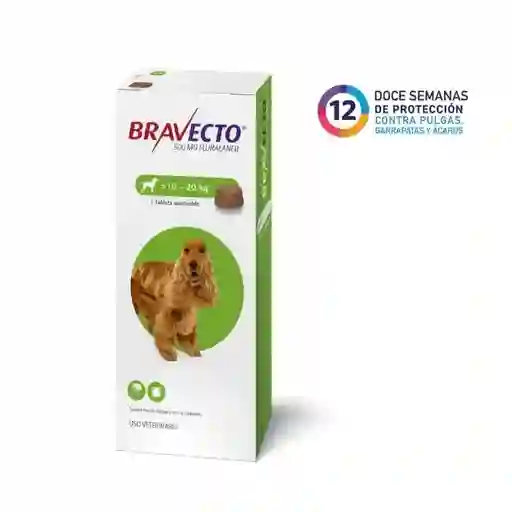 Bravecto Tableta Masticable 10 - 20 Kg