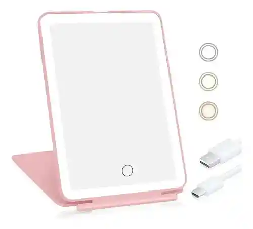 Espejo Led Recargable De Maquillaje
