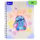Primavera Cuaderno Grande Argollado Pasta Dura, Stitch 01