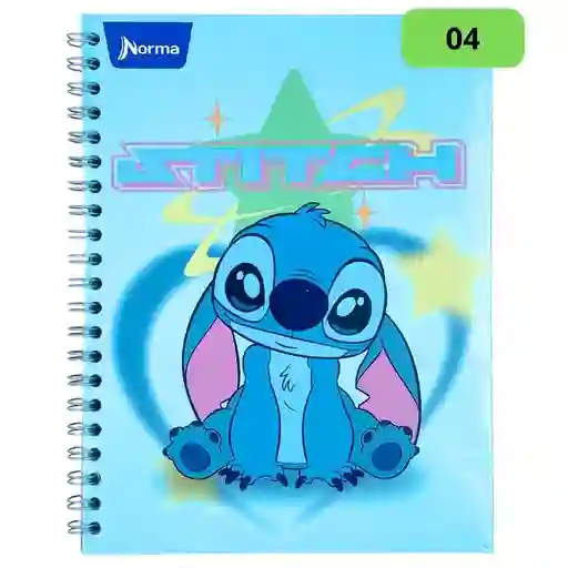Primavera Cuaderno Grande Argollado Pasta Dura, Stitch 04