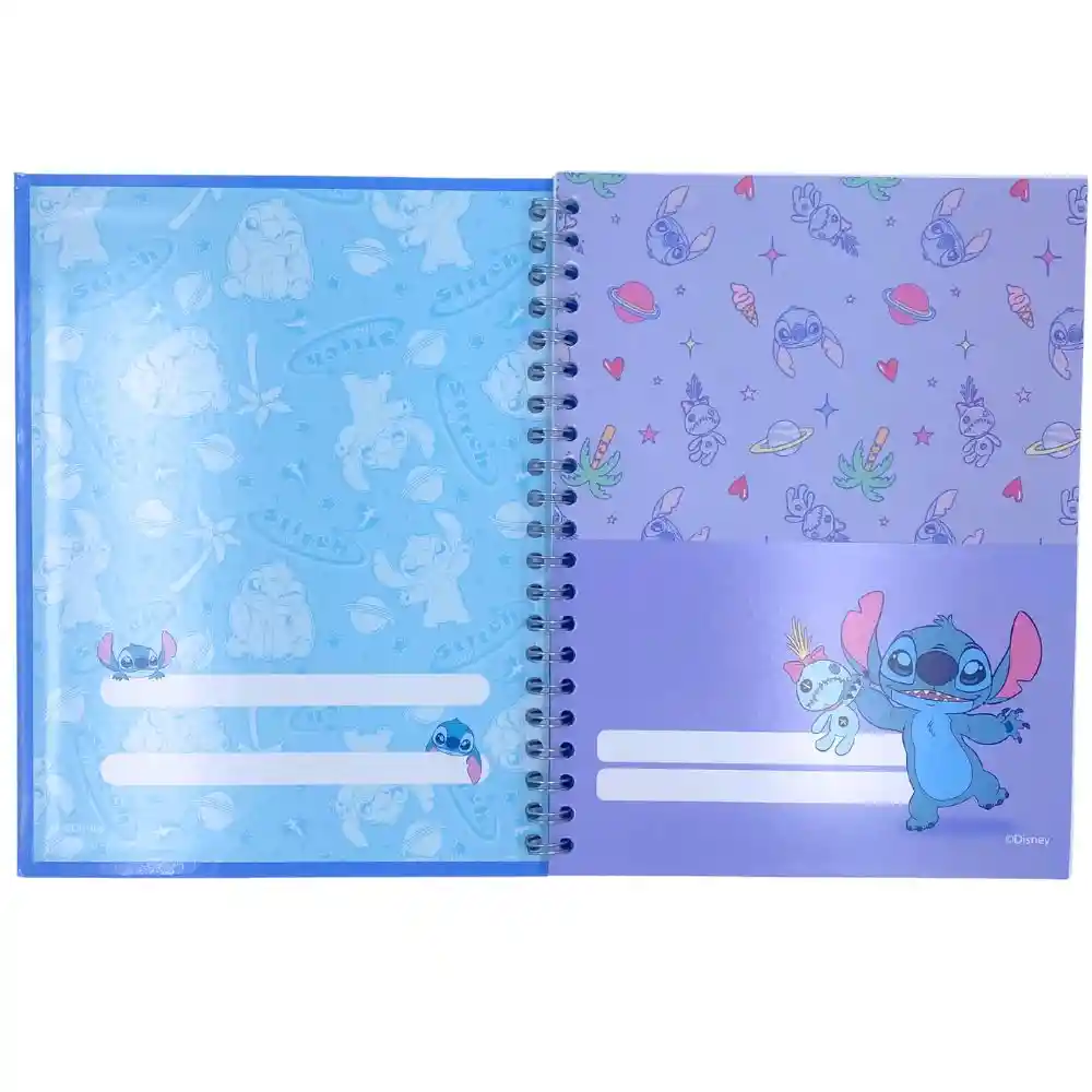 Primavera Cuaderno Grande Argollado Pasta Dura, Stitch 05